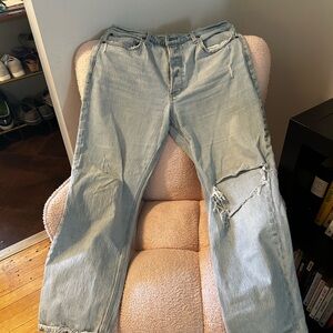 Abercrombie & Fitch Light Blue Baggy Jeans